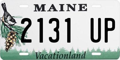 ME license plate 2131UP