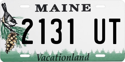 ME license plate 2131UT