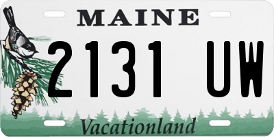 ME license plate 2131UW