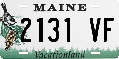 ME license plate 2131VF
