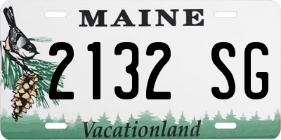 ME license plate 2132SG