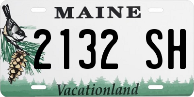 ME license plate 2132SH