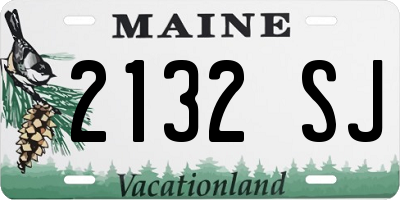 ME license plate 2132SJ