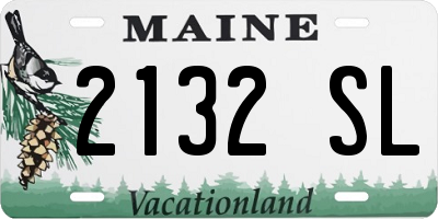 ME license plate 2132SL