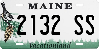 ME license plate 2132SS