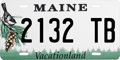 ME license plate 2132TB