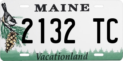 ME license plate 2132TC