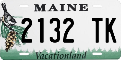 ME license plate 2132TK