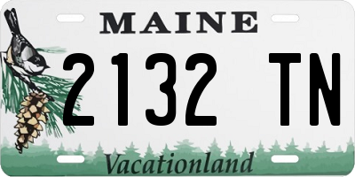 ME license plate 2132TN