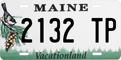 ME license plate 2132TP