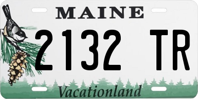 ME license plate 2132TR