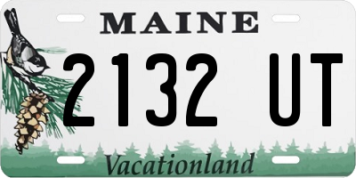 ME license plate 2132UT