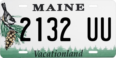 ME license plate 2132UU