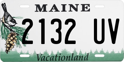 ME license plate 2132UV