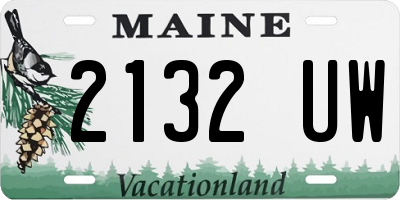 ME license plate 2132UW