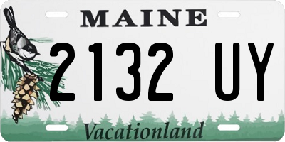 ME license plate 2132UY