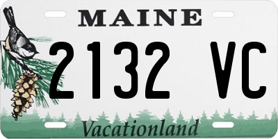 ME license plate 2132VC