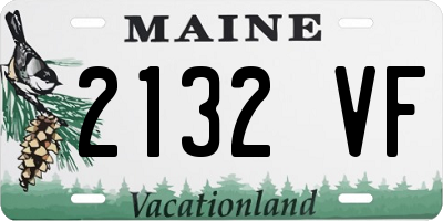 ME license plate 2132VF
