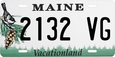 ME license plate 2132VG