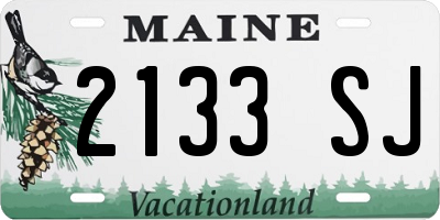 ME license plate 2133SJ