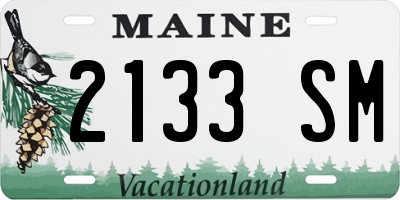 ME license plate 2133SM