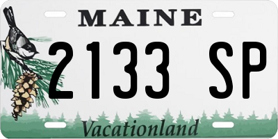 ME license plate 2133SP