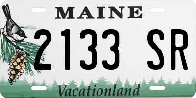 ME license plate 2133SR