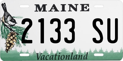 ME license plate 2133SU