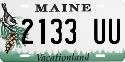 ME license plate 2133UU