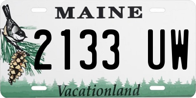 ME license plate 2133UW