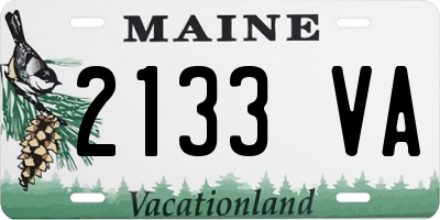 ME license plate 2133VA