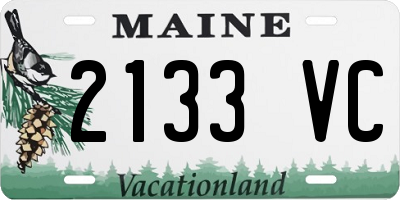 ME license plate 2133VC