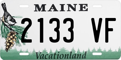 ME license plate 2133VF