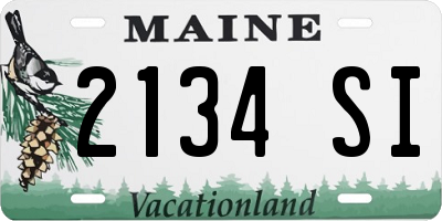 ME license plate 2134SI