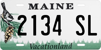 ME license plate 2134SL