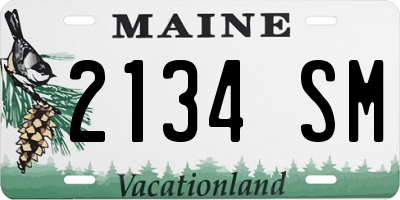 ME license plate 2134SM