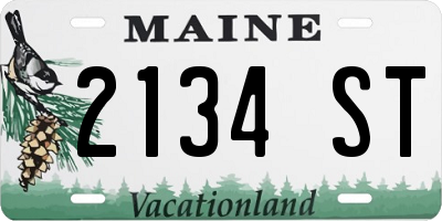 ME license plate 2134ST