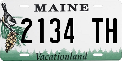 ME license plate 2134TH