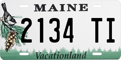 ME license plate 2134TI