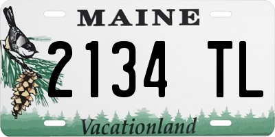 ME license plate 2134TL