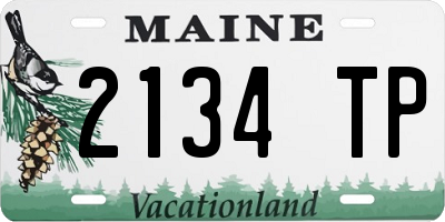 ME license plate 2134TP