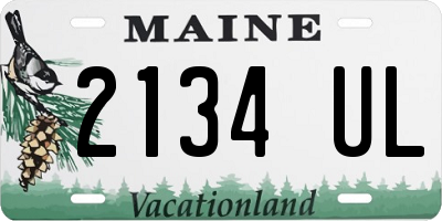 ME license plate 2134UL