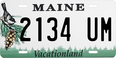 ME license plate 2134UM