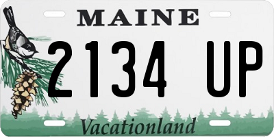 ME license plate 2134UP