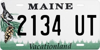 ME license plate 2134UT