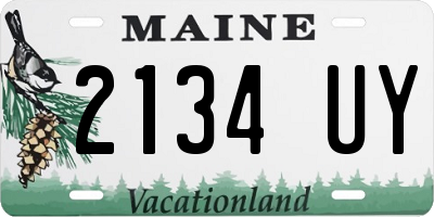 ME license plate 2134UY