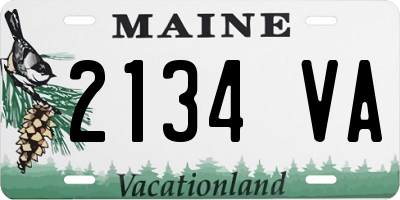 ME license plate 2134VA