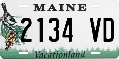 ME license plate 2134VD