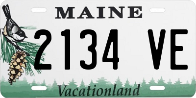 ME license plate 2134VE