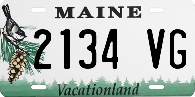 ME license plate 2134VG